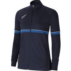 Football - Women Jackets Nike Academy 21 Knit Track Training Jacket Women - Obsidian/White/Royal Blue