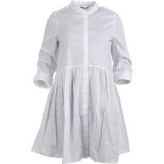 XXXS Dresses Only Ditte Life 3/4 Loose Shirt Dress - White