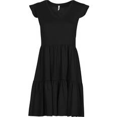 Only Short Dresses - Women Clothing Only May Life Frill Dress - Black