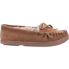 Brown - Women Moccasins Hush Puppies Addy Suede - Tan