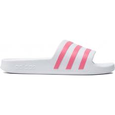 Adidas Adilette Aqua Slides - Cloud White/Rose Tone/Cloud White