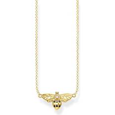 Thomas Sabo Bee Necklace - Gold/White/Black