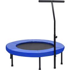 Black Fitness Trampolines vidaXL Trampoline With Handle And Safety Guard 102cm