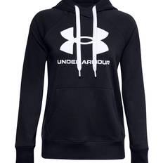 Fitness & Gym - Women Jumpers Under Armour Women's Rival Fleece Logo Hoodie - Black/White