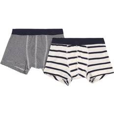 Organic Cotton Boxer Shorts Children's Clothing Petit Bateau Boy's Striped Organic Cotton Boxer Shorts 2-pack- Variante-1 (A01FR00040)