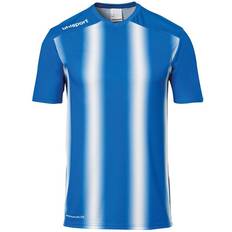 Uhlsport Stripe 2.0 Short Sleeve T-shirt Unisex - Azurblue/White