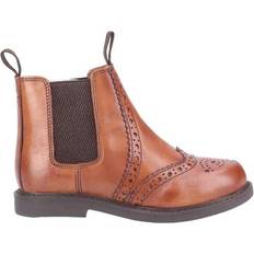 Cotswold Kid's Nympsfield Brogue Pull On Chelsea Boots - Tan