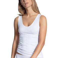 Calida Natural Comfort V Neck Tank Top - White