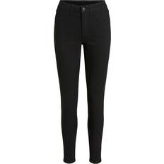 Vila Ana Regular Waist Jeggings - Black/Black Denim