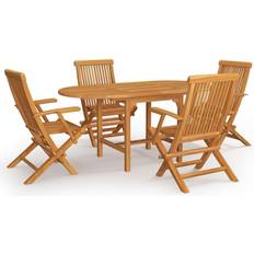 vidaXL 3059587 Patio Dining Set, 1 Table incl. 4 Chairs