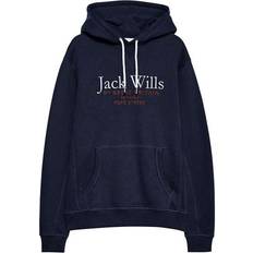 Jack Wills Batsford Graphic Logo Hoodie - Navy