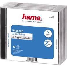 CD & Vinyl Storage Hama CD double blank case (5 Pcs) - Transparent/Black