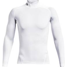 Men Base Layer Tops on sale Under Armour Heatgear Mock Long Sleeve Baselayer Men - White/Black