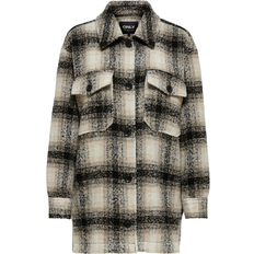 Only Checkered Jacket - Beige/Pumice Stone