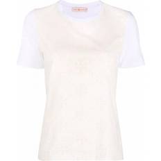 Tory Burch Eyelet Embroidered Tee - White