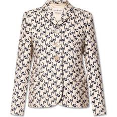 Tory Burch Twill Crepe Jacket - Navy Stencil Floral