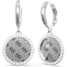 Guess Round Harmony Earrings - Silver/Transparent