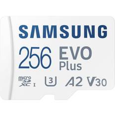 U3 - microSDXC Memory Cards Samsung Evo Plus microSDXC Class 10 UHS-I U3 V30 A2 130MB/s 256GB +Adapter