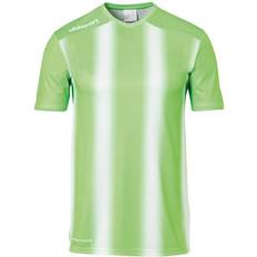 Uhlsport Stripe 2.0 Short Sleeve T-shirt Unisex - Fluo Green/White