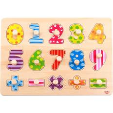 Tooky Toy Wooden Number Puzzle 16 Pieces