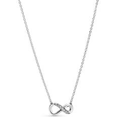 Pandora Women Jewellery Pandora Sparkling Infinity Collier Necklace - Silver/Transparent
