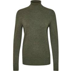 Saint Tropez Mila Knitted Rollneck - Army Green Melange