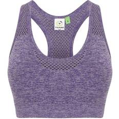 Tombo TL696 Seamless Crop Top - Purple Marl