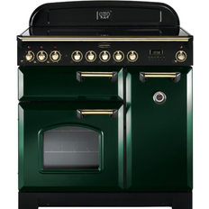 90cm - A Ceramic Cookers Rangemaster Classic Deluxe CDL90ECRG/B 90cm Electric Green, Blue, White