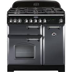 90cm - Gas Ovens Gas Cookers Rangemaster CDL90DFFSL/C Classic Deluxe 90cm Dual Fuel Chrome, Grey