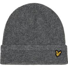 Lyle & Scott Racket Rib Beanie - Grey Marl