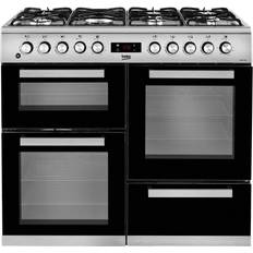 100cm - Timer Gas Cookers Beko KDVF100X Stainless Steel