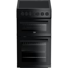 4 Burners - 50cm Ceramic Cookers Beko EDVC503B Black, Silver