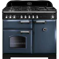 Rangemaster 100cm - Dual Fuel Ovens Gas Cookers Rangemaster CDL100DFFSB/C Classic Deluxe 100cm Dual Fuel Blue