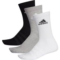 Tennis Socks Adidas Cushioned Crew Socks 3-pack Unisex - Medium Grey Heather/Medium Grey Heather/Black/White