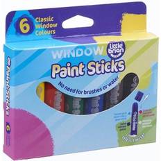 Little Brian Window Paints Sticks Classic Colors 6-pack