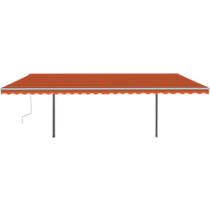 Iron Awnings vidaXL Manual Retractable Awning with Posts 600x300cm
