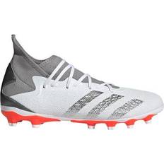 Adidas 7.5 - Multi Ground (MG) Football Shoes adidas Predator Freak.3 MG - Cloud White/Iron Metallic/Solar Red