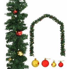 vidaXL Garlands Christmas with Balls Green 20m