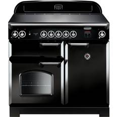 100cm - Black Ceramic Cookers Rangemaster CLA100ECBL/C Classic 100cm Electric Ceramic Black