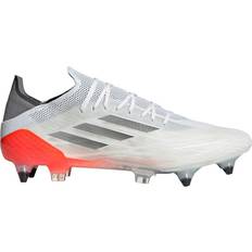 Adidas 7 - Soft Ground (SG) Football Shoes adidas X Speedflow.1 Soft Ground Boots - Cloud White/Iron Metallic/Solar Red