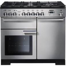 100cm - Black Gas Cookers Rangemaster Professional Deluxe PDL100DFFSS/C 100cm Dual Fuel Black, Stainless Steel