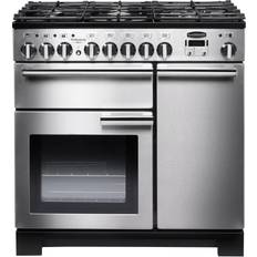 90cm Gas Cookers Rangemaster PDL90DFFSS/C Professional Deluxe 90cm Dual Fuel Black, Stainless Steel
