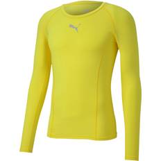 Yellow Base Layers Puma Liga Long Sleeve Baselayer Men - Yellow