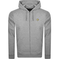 Lyle & Scott Zip Through Hoodie - Mid Grey Marl