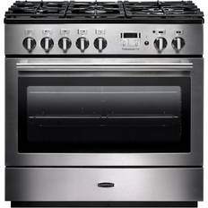 Stainless Steel Gas Cookers Rangemaster PROP90FXDFFSS/C PROFESSIONAL PLUS FX 90cm Dual Fuel Stainless Steel