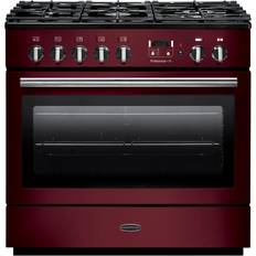 90cm - Gas Ovens Gas Cookers Rangemaster PROP90FXDFFCY/C PROFESSIONAL PLUS FX 90cm Dual Fuel Cranberry Red