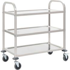 Stainless Steel Trolley Tables vidaXL - Trolley Table 45x95cm