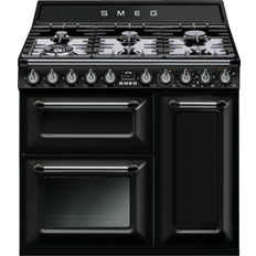 Black Gas Cookers Smeg TR93BL Black