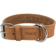 Trixie Greased Leather Collar Rustic "Heartbeat" M