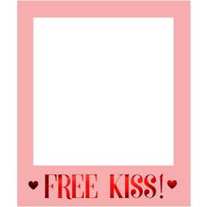 PartyDeco Photoprops Selfie Photo Frame Pink/Red